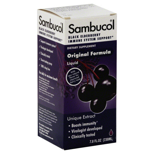 Sambucol Sirup Schwarz Elderberry Original 7.8 OZ – Packung mit 1 Stück