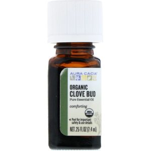 Aura Cacia Ätherisches Öl Bio Nelken Knospe, 0,25 oz – Packung mit 1