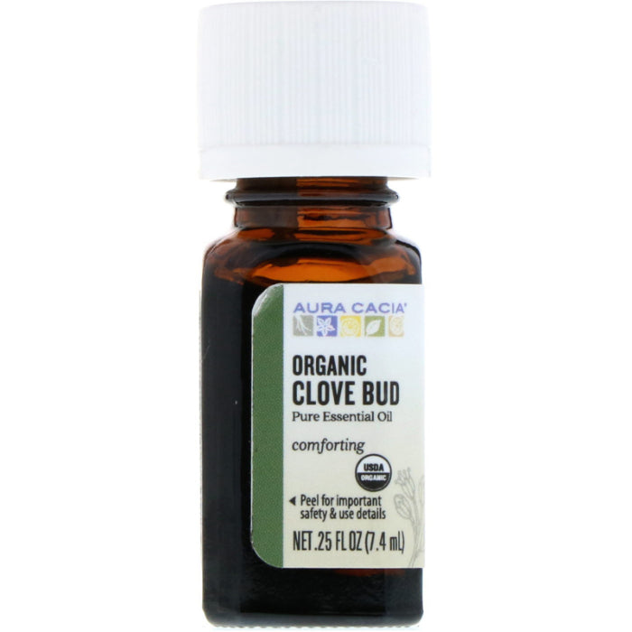 Aura Cacia Ätherisches Öl Bio Nelken Knospe, 0,25 oz – Packung mit 1