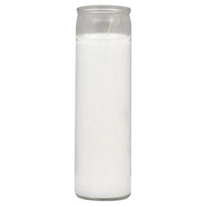 St Jude Kerze klar Glas weiß 1 Ea – Packung mit 12