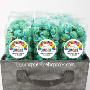 Bright Balloons Birthday Party Popcorn-Gefälligkeiten