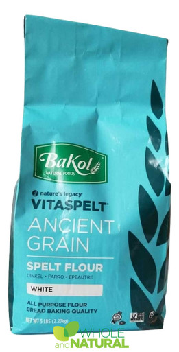 Bakol VitaSpelt Ancient Grain Weiß Dinkelmehl, Allzweckbrot Backqualität, 5 lb
