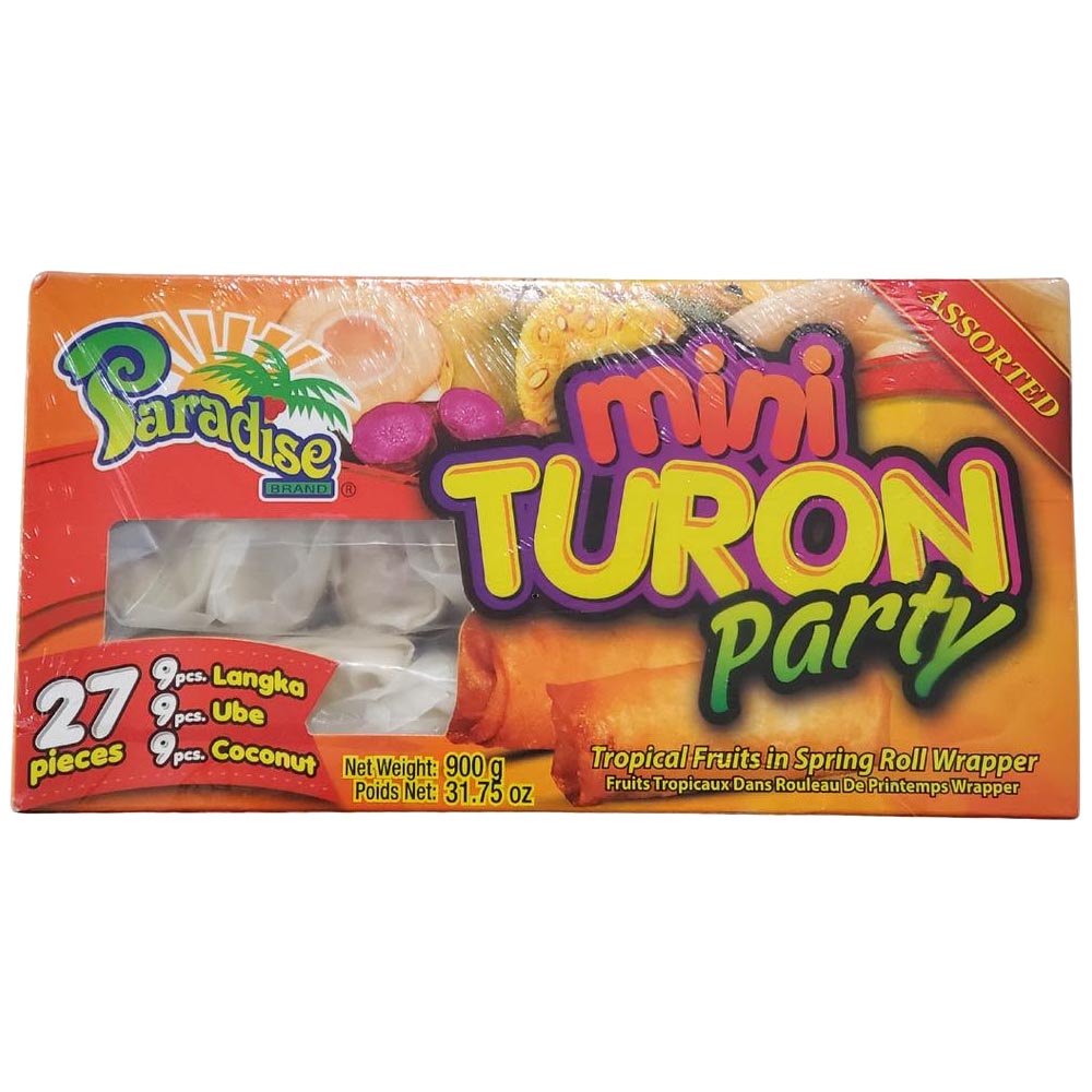 Paradise – Turon – gemischt – Mini Turon Party = Langka, UBE und Kokosnuss – 27 Stück – 900 G