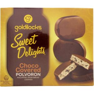 Goldilocks süße Köstlichkeiten – choco bedeckt – Polvoron – philippinische Shortbread Kekse – 12 Stück – 9.71 Unze