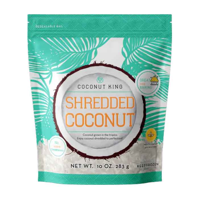 Kokos King – Kokos Shredded Frozen, 10oz – Packung mit 12 Stück