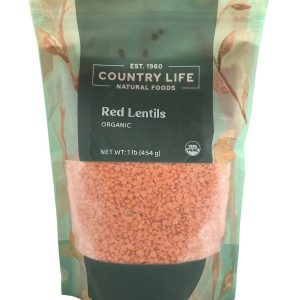 rote Linsen, gespalten, organisch