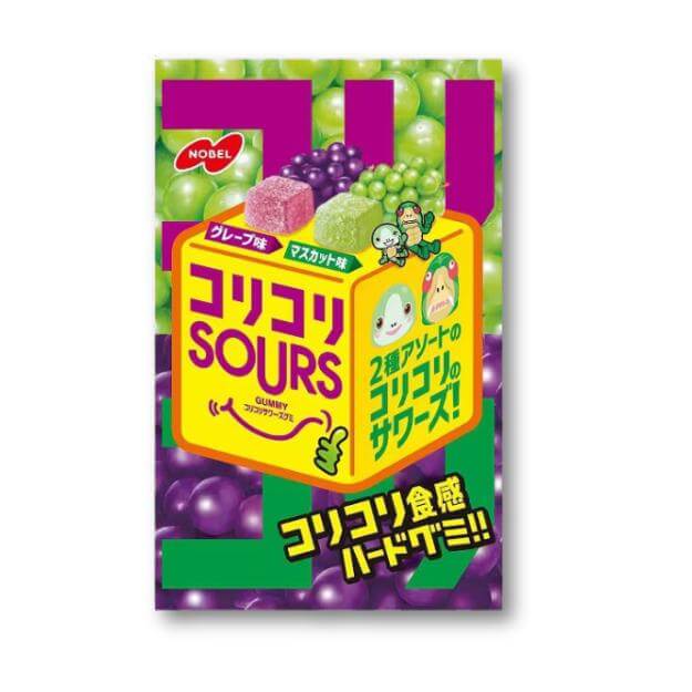 Nobel Kori Kori saure Bonbons Gummies – Traube und Muskat