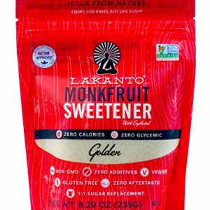 Lakanto , Mönchsfrucht-Süßstoff mit Erythrit, golden, 8.29 oz. Packung o