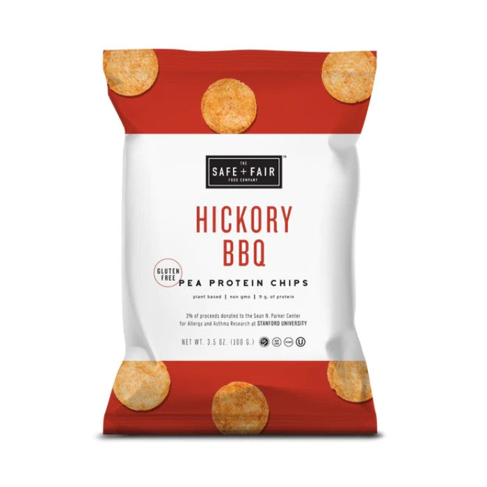 Die sichere und faire Lebensmittel Co Chips Hickory BBQ Erbsen 3,5 Oz – Packung von 12