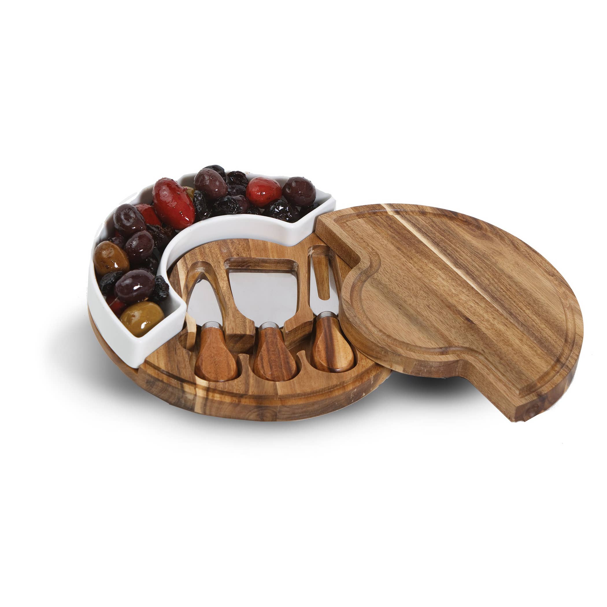 Oak & Oliv – Costa Käse Board Set mit 3 Werkzeugen und Keramikschale