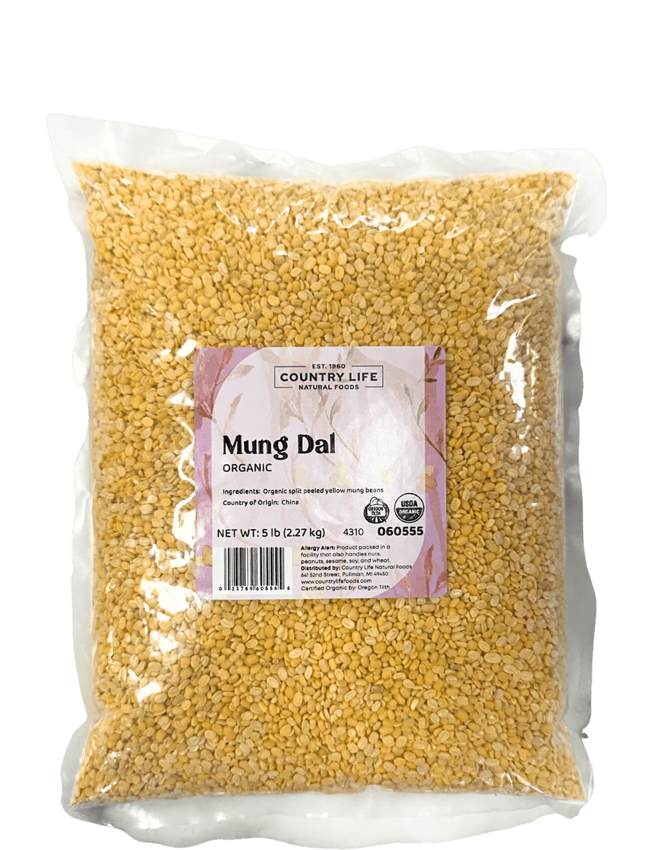 Mung Dal Bohnen, gelb, Bio, Split geschält