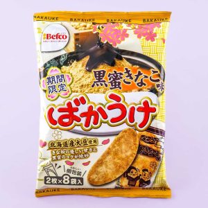 Befco Kuriyama Bakauke Reisknacker – Kuromitsu kinako