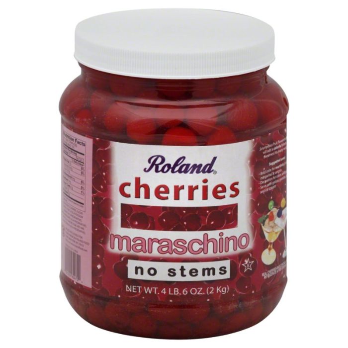 Roland Cherries Maraschino No S 0,5 Ga – Packung mit 6 Stück