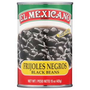 El Mexicano Bohnen schwarz ganze 15 Unzen – Packung mit 12