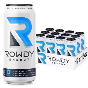 Rowdy Energy trinken blaue Himbeere 16 fo – Packung mit 12