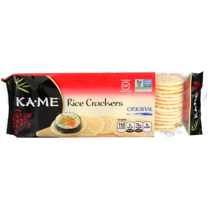 Ka Me – Reis Crackers Plain Gf 3.5 Oz – Packung mit 12 Stück