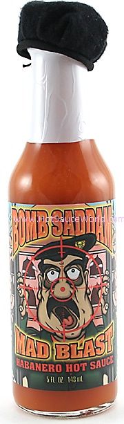 Bombe Saddam Mad Blast w / Beret Kappe Chilisauce, 5oz