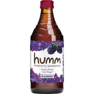 Humm – Kombucha Brombeere, Packung mit 12 Stück – 14fo