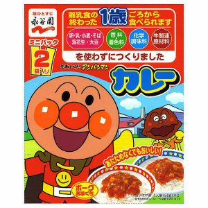 Nagatanien Anpanman Curry, Schweinefleisch & Gemüse, 1 Portion, mit Aufkleber – 100g