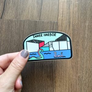 die Buchstaben mdn – innerer Hafen baltimore maryland Abzeichen Vinyl Aufkleber