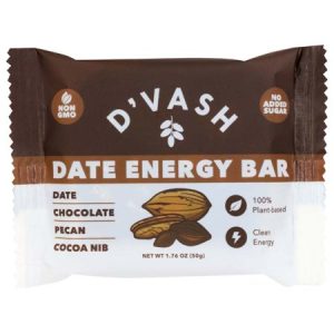 dvash bios – bar dat energy choc pecan, 1,76 oz – Packung mit 36