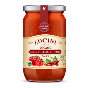Lucini würzige Tomaten-Nudelnsauce, 24 Unzen – Packung mit 6