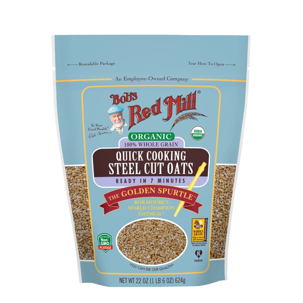 Bob's Red Mill Bio Quick Cooking Stahl geschnitten Hafer, 22 oz