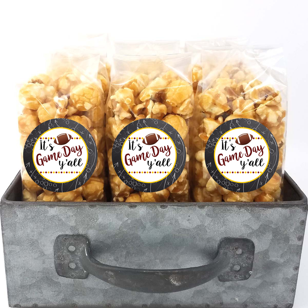 Weinrot und Gold – Schulgeist Popcorn Taschen