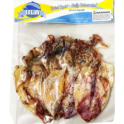 Isla Premium – Getrockneter Tintenfisch – Vollständig ausgeweidet – 4 OZ