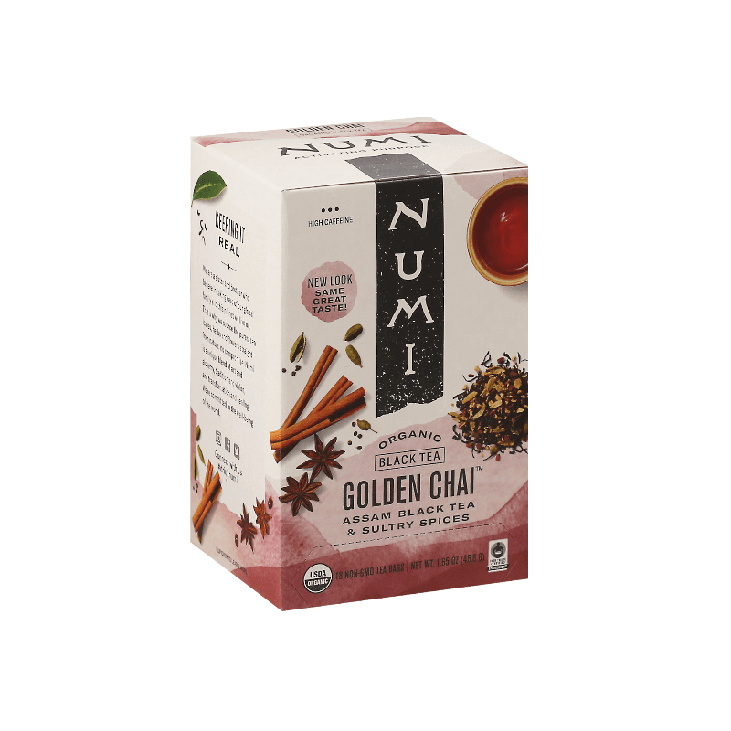 Numi Goldene Chai 18 Teebeutel aus Bio-Schwarzem Tee