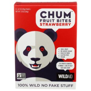 Chum – Fruit Bites Erdbeere 4 Packungen mit 2,83 Unzen (Packung mit 6 Stück)