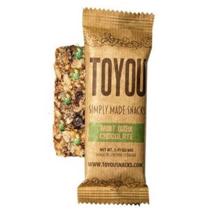 Toyou Snacks Glutenfreie Snack-Bar Mint dunkle Schokolade