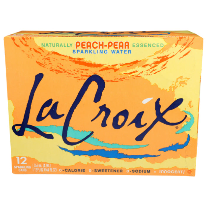 La Croix – glitzernd Water Pfirsich Birne, 144 fl oz (12er Packung) – Packung mit 2 Stück