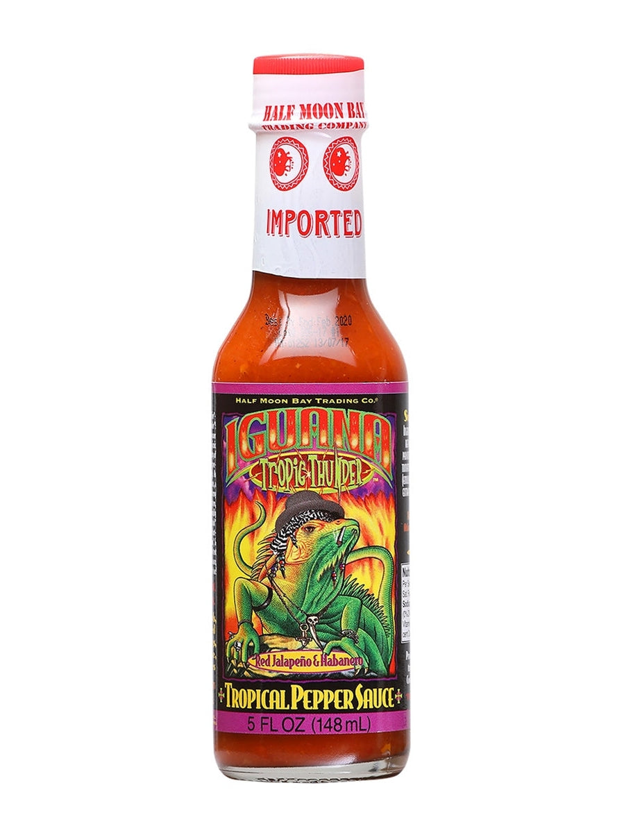 Chilisauce Iguana Tropic Thunder Rot Jalapeno & Habanero 5 oz Hitze 6