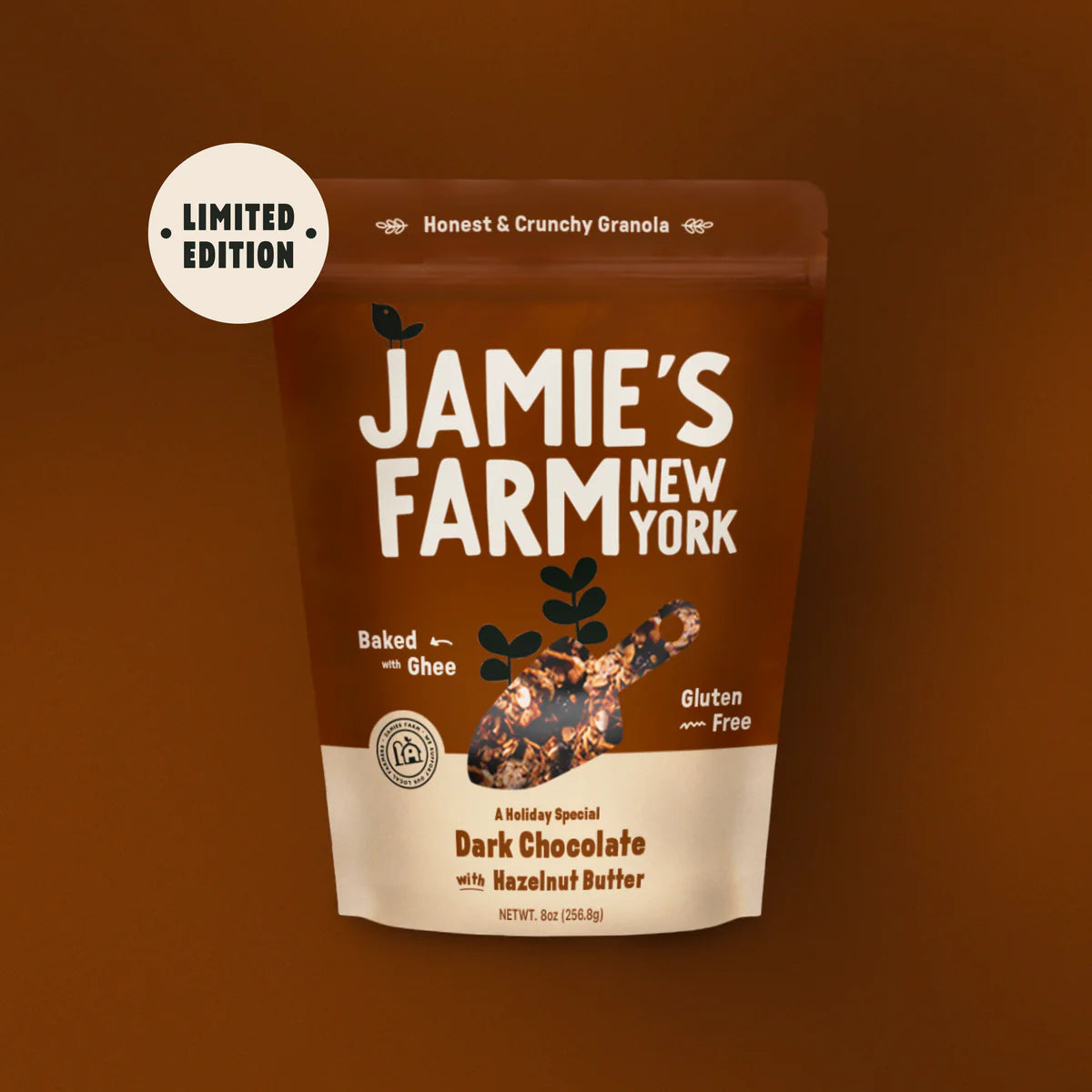 Jamie's Farm Granola Dunkle Schokolade mit Haselnussbutterbeutel – 6 Beutel x 8 oz Etui