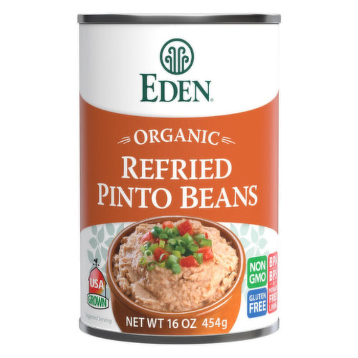 Eden Foods Bean Refried Pinto Bio, 16 Oz – Packung mit 12 Stück