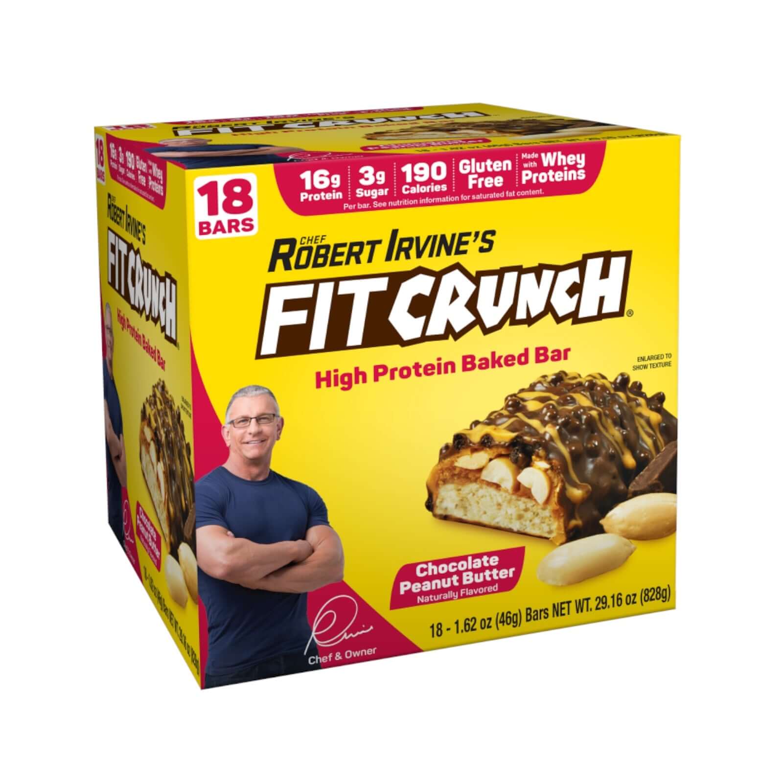 Fit Crunch Bar – Choc PB – 16g Protein, 3g Zucker