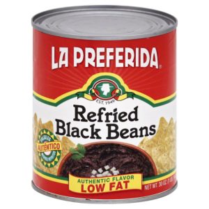 La Preferida – Refried schwarze Bohnen, 30 Unzen – Packung mit 12 Stück