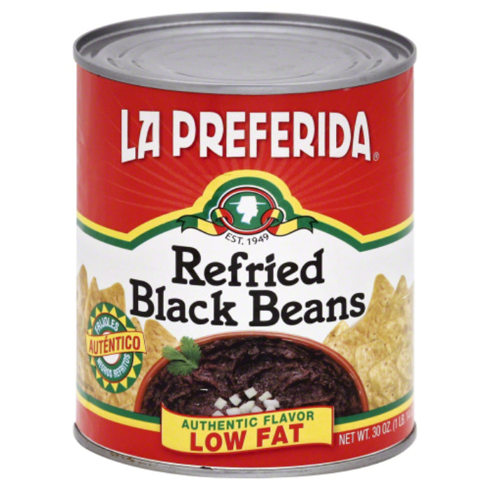 La Preferida Refried Schwarze Bohnen, 30 Oz – 12er Packung