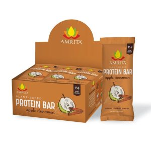Amrita Bars Amrita Bars glutenfreier Apfel-Zimt hohe Proteinriegel – 36 bar x 2,12 oz