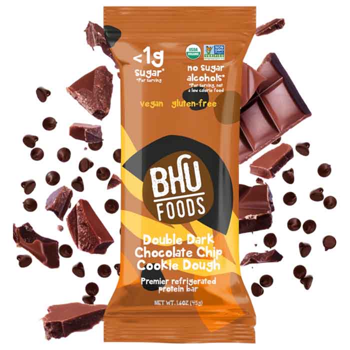 Bhu Foods – Bar Keto Double Schokolade Keks Dough, 1,6 Unzen – Packung mit 8