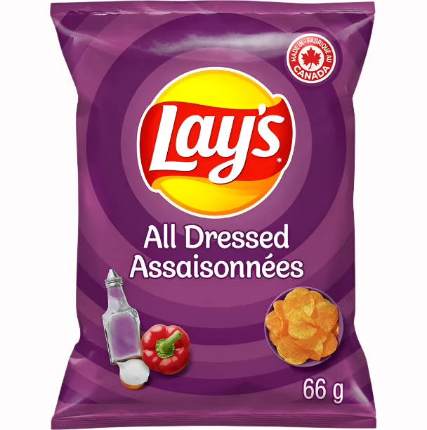 Lay's Alle gekleidet – 66g Kanada (Fall von 12)