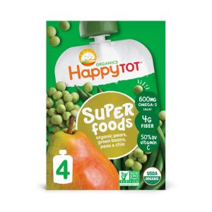 Happy Tot – Organics Super Foods Stage 4 Pears Bohnen