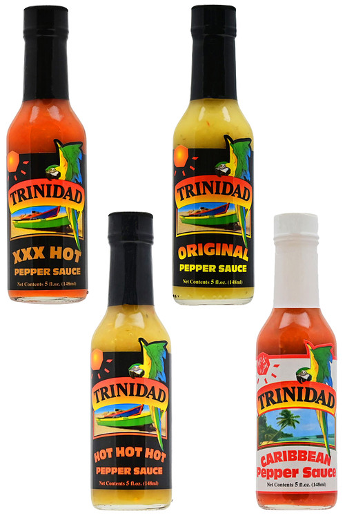 Trinidad Chilisaucen Sortiment 4er Packung, 4/5oz