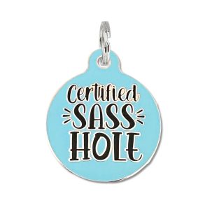 Bad Tags zertifiziertes Sashole – Hunde ID Tag oder Kragen Charme