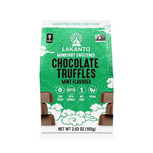 LAKANTO Trüffel Chocalate Minze Geschmack, 3.63 oz – Packung mit 10 Stück