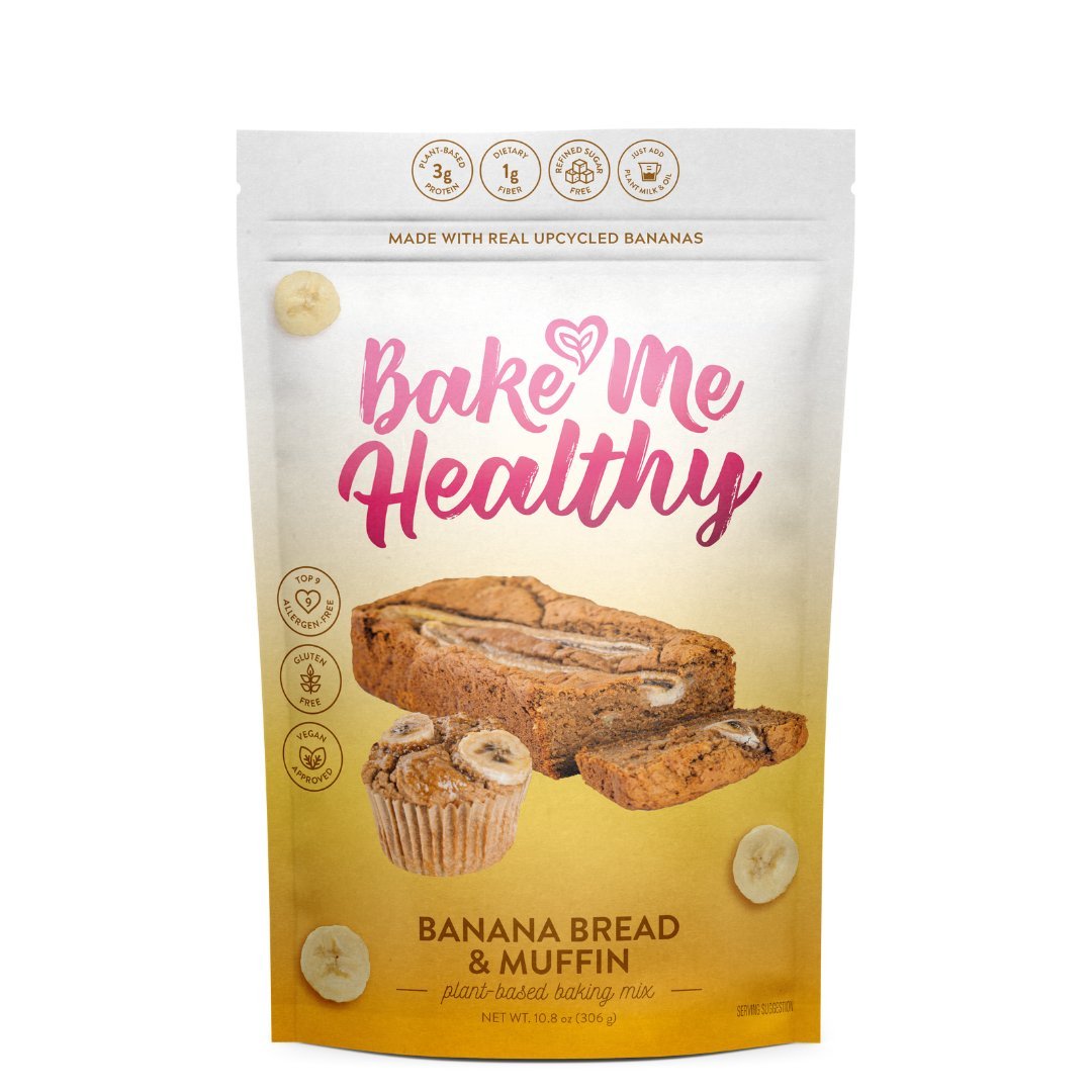 Backen Sie mich gesunde Banane Brot & Muffin pflanzliche Backmischung Fall – 6 Taschen