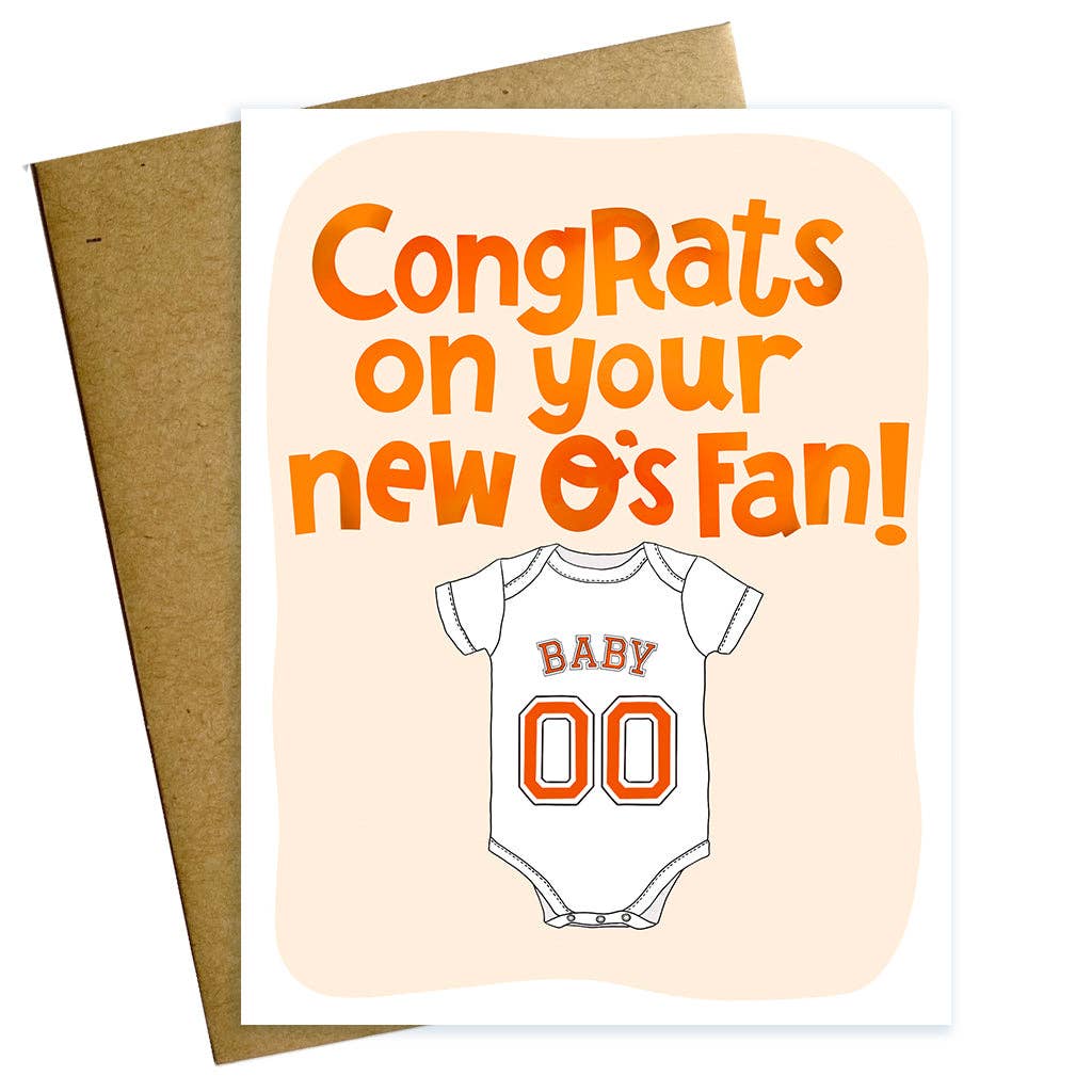 Maggie Moore Studio – Herzlichen Glückwunsch zu Ihrem neuen O's Fan Orioles Baby-Karte