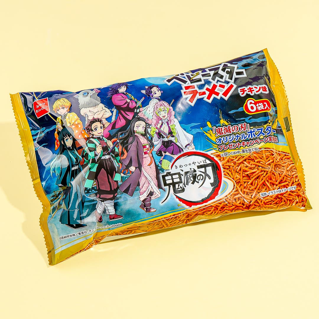 Baby Star X Demon Slayer Hähnchen Ramen Snack Packung – 6 Stück