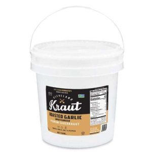 Cleveland Kitchen – Gerösteter Knoblauch Raw Sauerkraut, 2 Gallonen